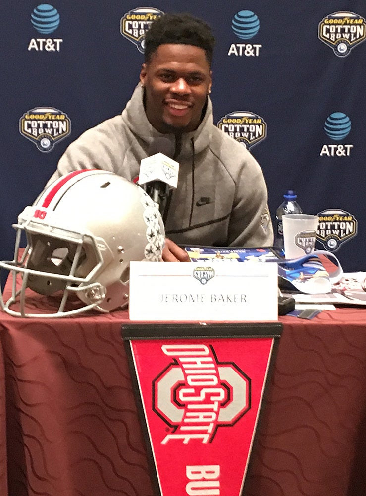 Linebacker Jerome Baker Meets with the Media