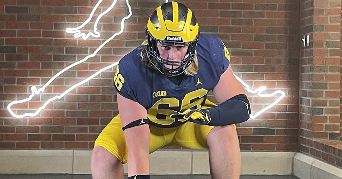 Washington 2023 OL Landen Hatchett takes in Michigan Maize Out