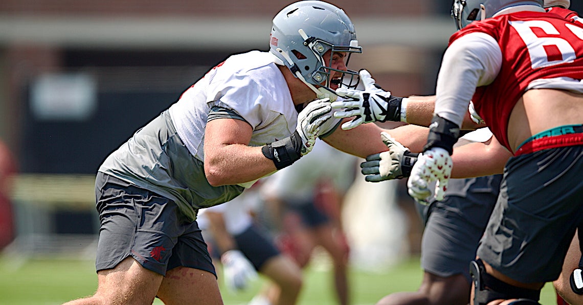 Josh Wedel moves inside and makes noise on Day 2 of WSU fall camp