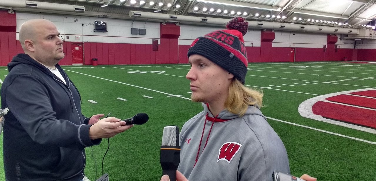 Andrew Van Ginkel meets with the media