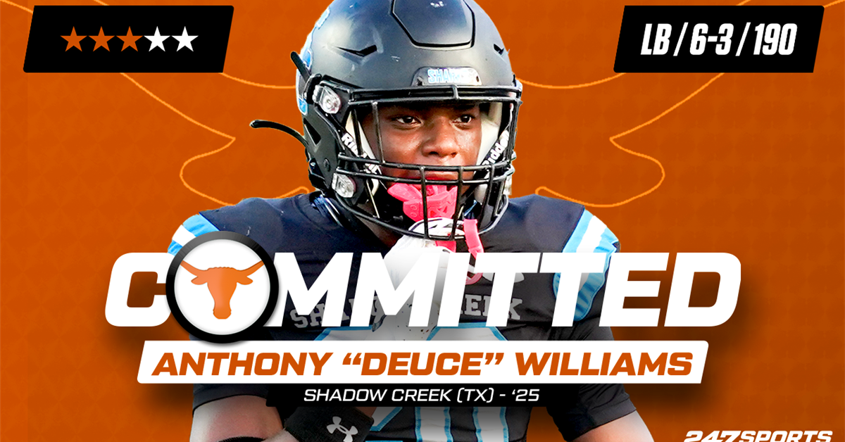 Shadow Creek 2025 linebacker Anthony "Deuce" Williams commits to Texas