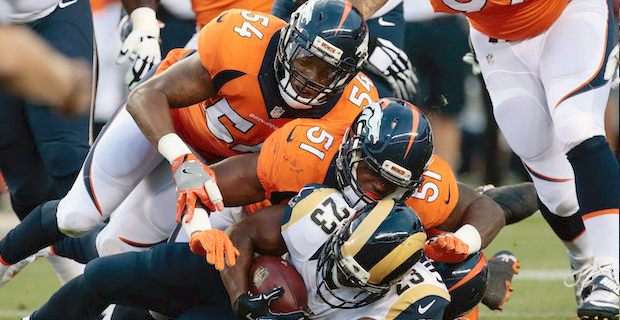 Denver Broncos outside linebacker Todd Davis (51) during a morning