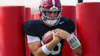 Ty Simpson acknowledges 'butterflies' before first start, shares advice from Nick Saban about anxiety