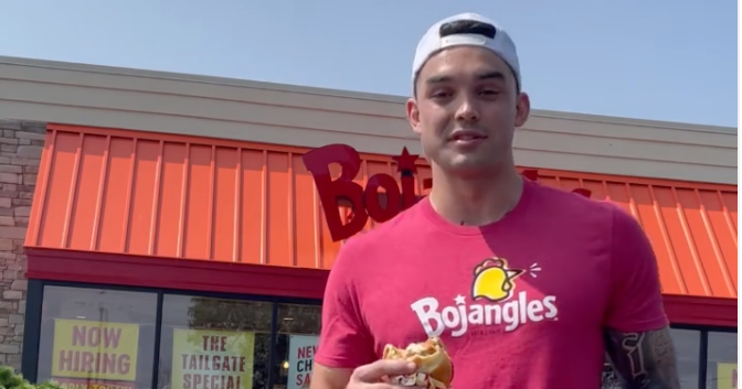 Video: UNC's Beau Corrales Promotes Bojangles Chicken Sandwich Video: UNC's Beau Corrales Promotes Bojangles Chicken Sandwich