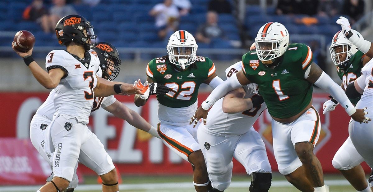 CheezIt Bowl Live Updates F Miami 34, Oklahoma State 37