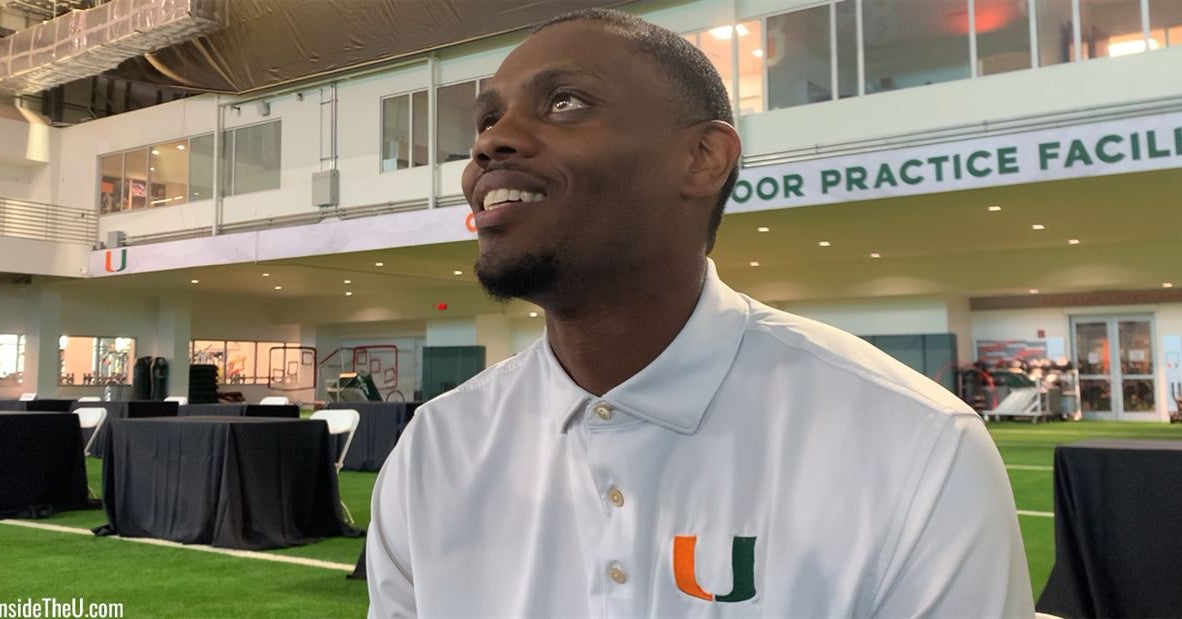 Running backs coach Favian Upshaw interview at media day