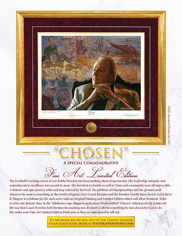 Bobby Bowden painting unveiled on Sunday evening