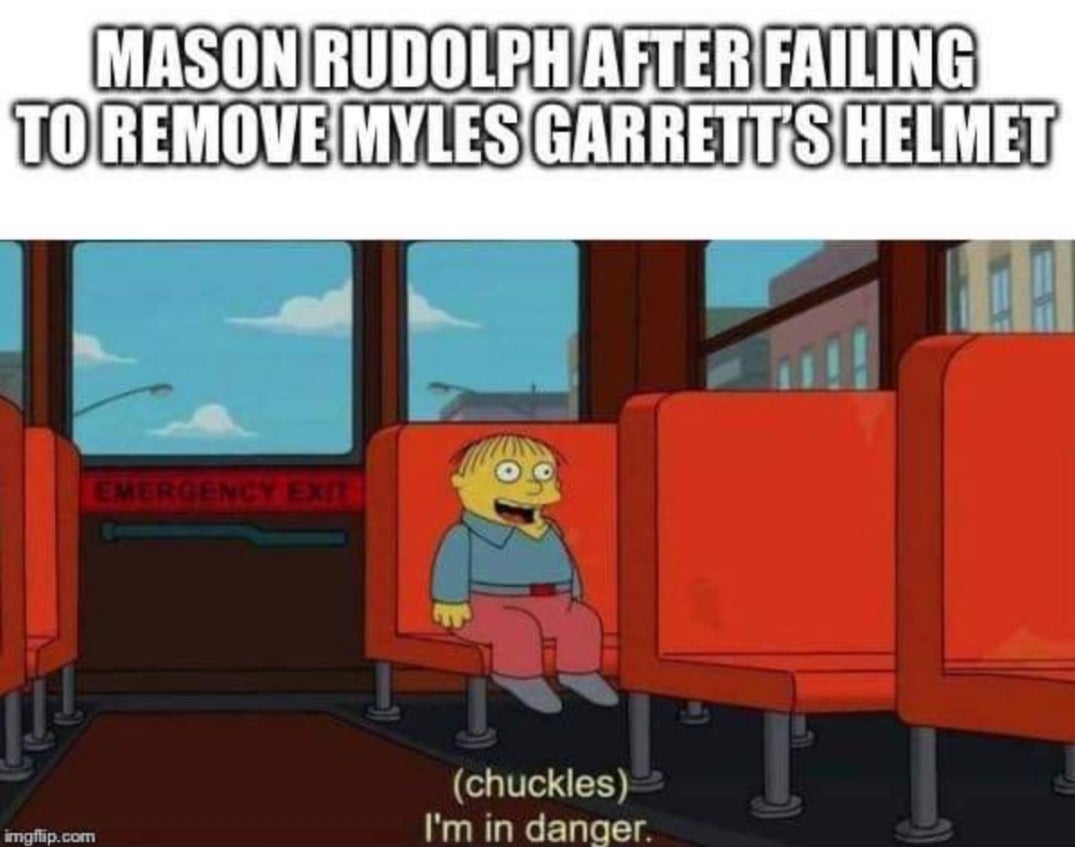 sports myles garrett vs mason rudolph Memes & GIFs - Imgflip