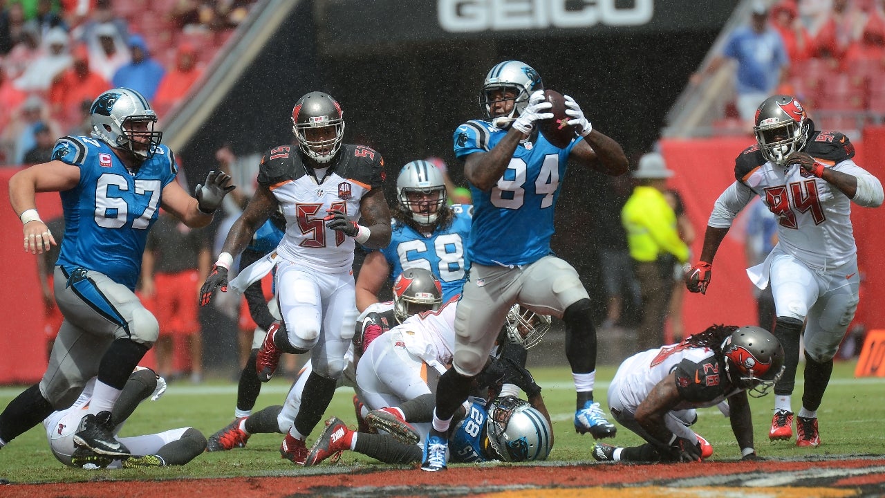 Tampa Bay Buccaneers safety Nolan Turner (34) adjusts to the play during an  NFL football game against the Miami Dolphins, Saturday, Aug. 13, 2022 in  Tampa, Fla. The Dolphins defeat the Buccaneers