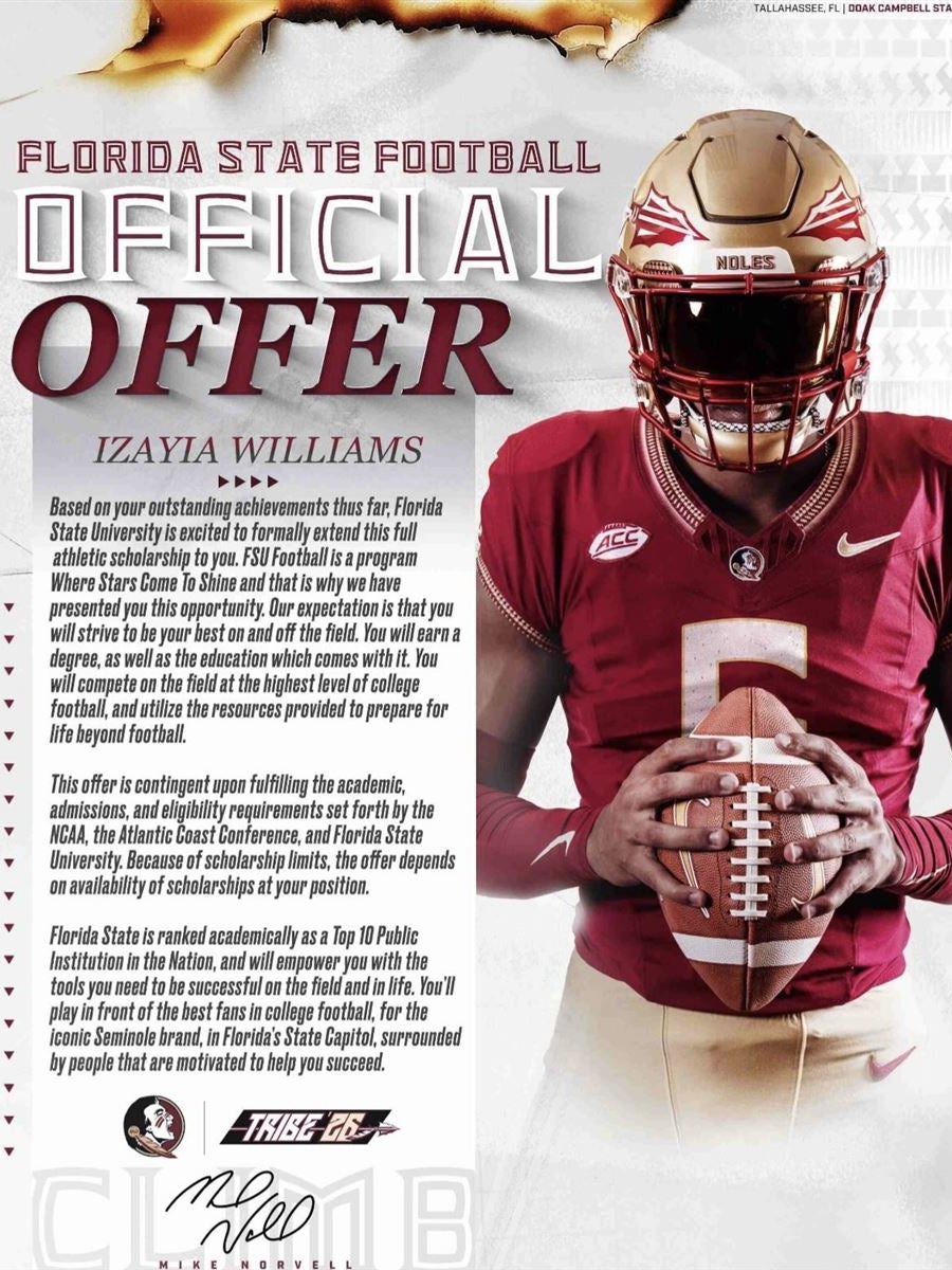 Which recruits got official offers from Florida State today?