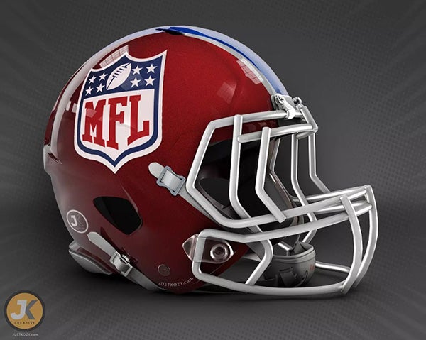 Marvel themed NFL Helmets