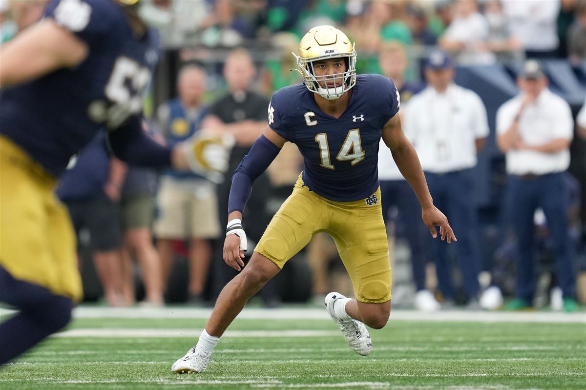 Rumor has it #kylehamilton ran 4.7 at his #notredamefootball proday af, kyle  hamilton