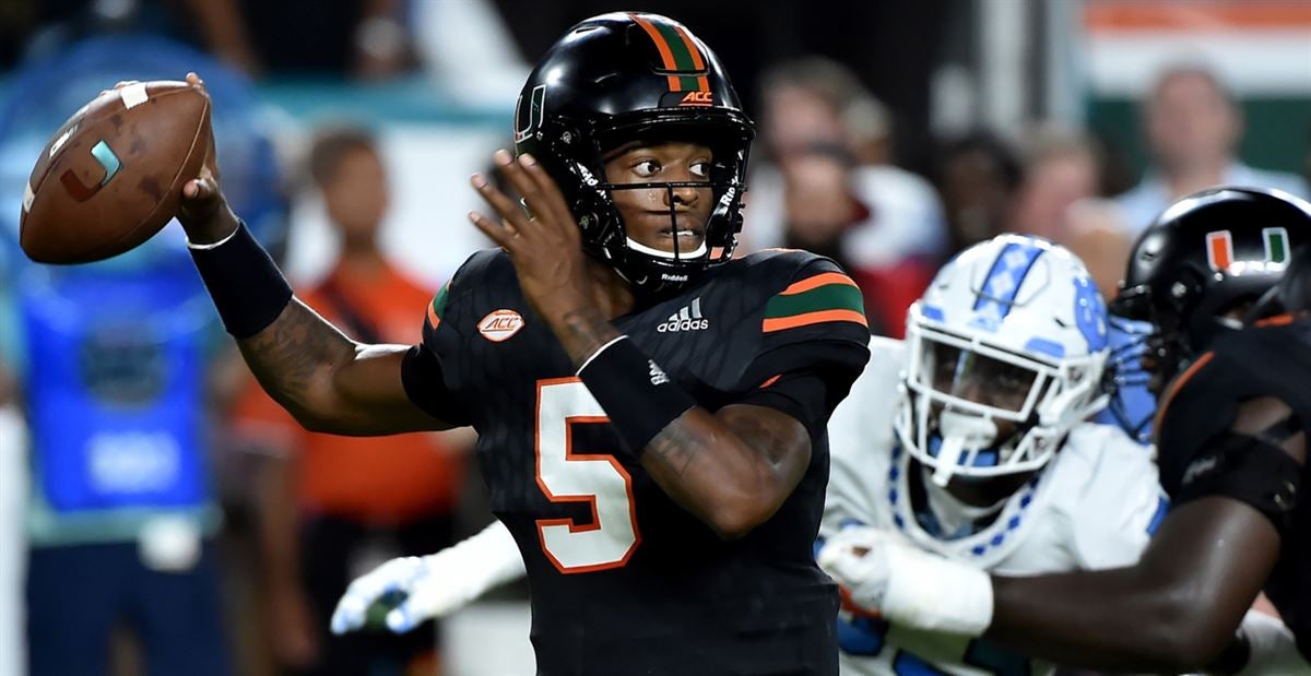 Miami names N'Kosi Perry starting quarterback for Virginia game