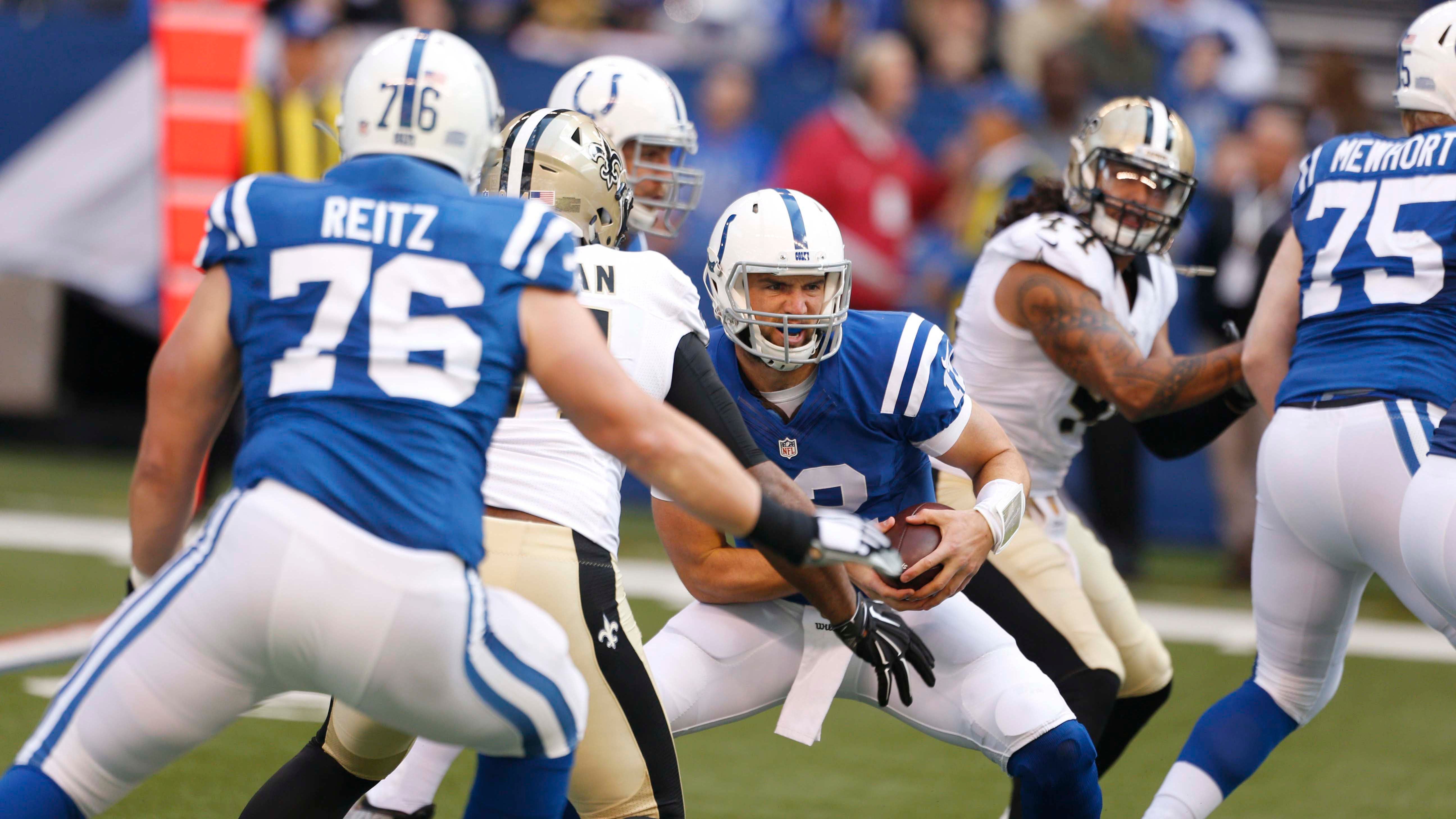 Andrew Luck in Action Indianapolis Colts 8 x 10 Framed Football