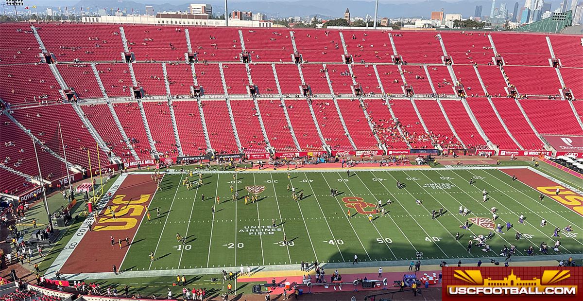 WATCH: USC vs Washington warm-ups in the Coliseum and the USC Trojan ...