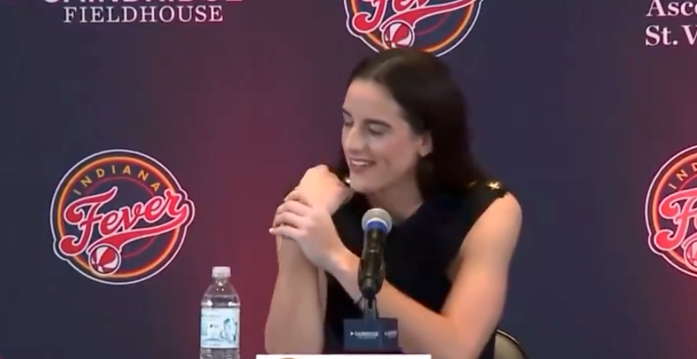 Caitlin Clark gets into awkward exchange with WNBA reporter reaction ...