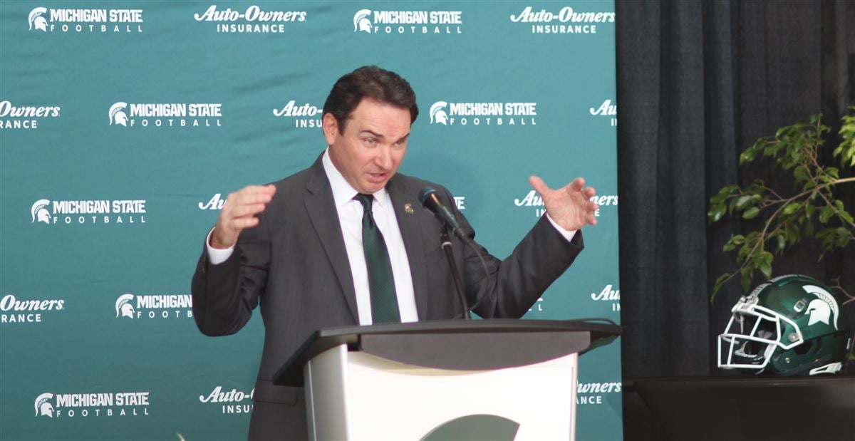 Michigan State Photo Gallery: MSU Spartans head football Coach Jonathan  Smith