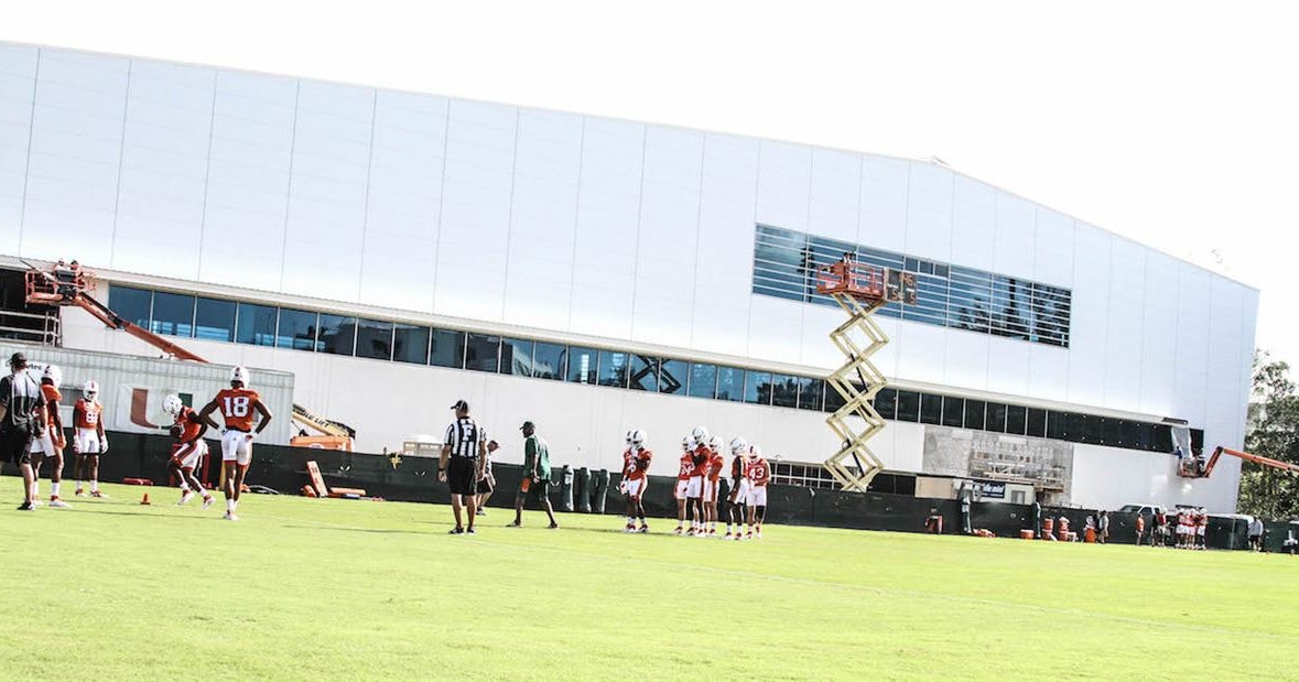 Miami Practices In Indoor Practice Facility For First Time