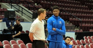 Williamson and Barrett lead Duke to win in exhibition opener Williamson and Barrett lead Duke to win in exhibition opener