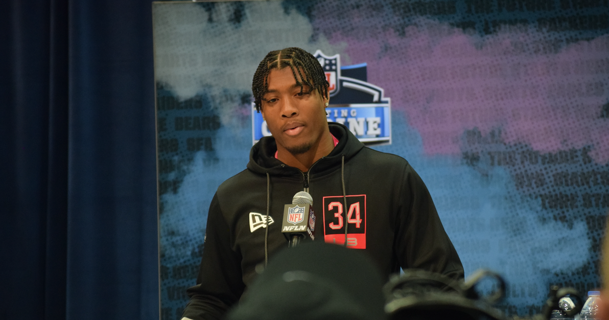 A confident Isaiah Simmons takes the podium at NFL Combine