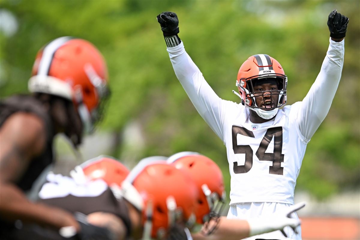 Darius Holland of the Cleveland Browns stands as he looks on the News  Photo - Getty Images