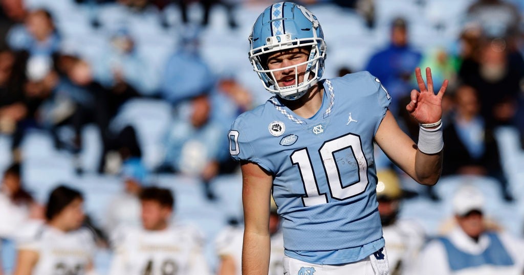 UNC football QB Drake Maye discusses historic first start for Tar Heels