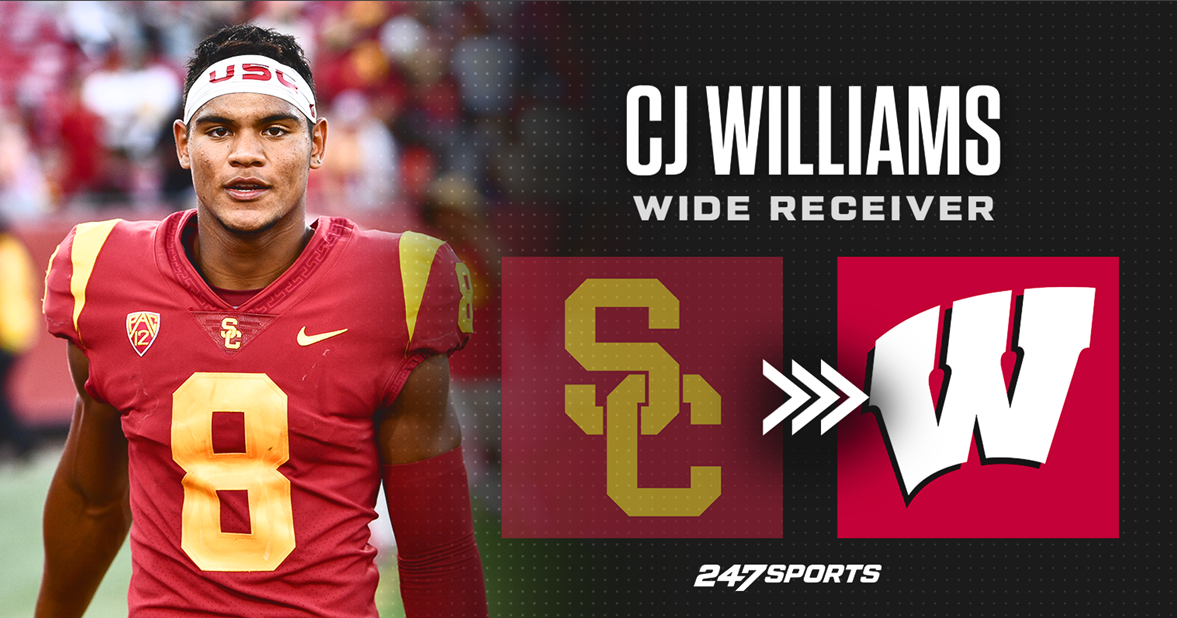 El receptor abierto de transferencia de USC CJ Williams se ha comprometido con Wisconsin