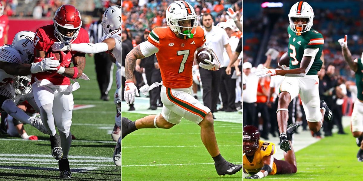 With the addition of WR Sam Brown, QB Cam Ward has plenty of firepower to  work with at Miami