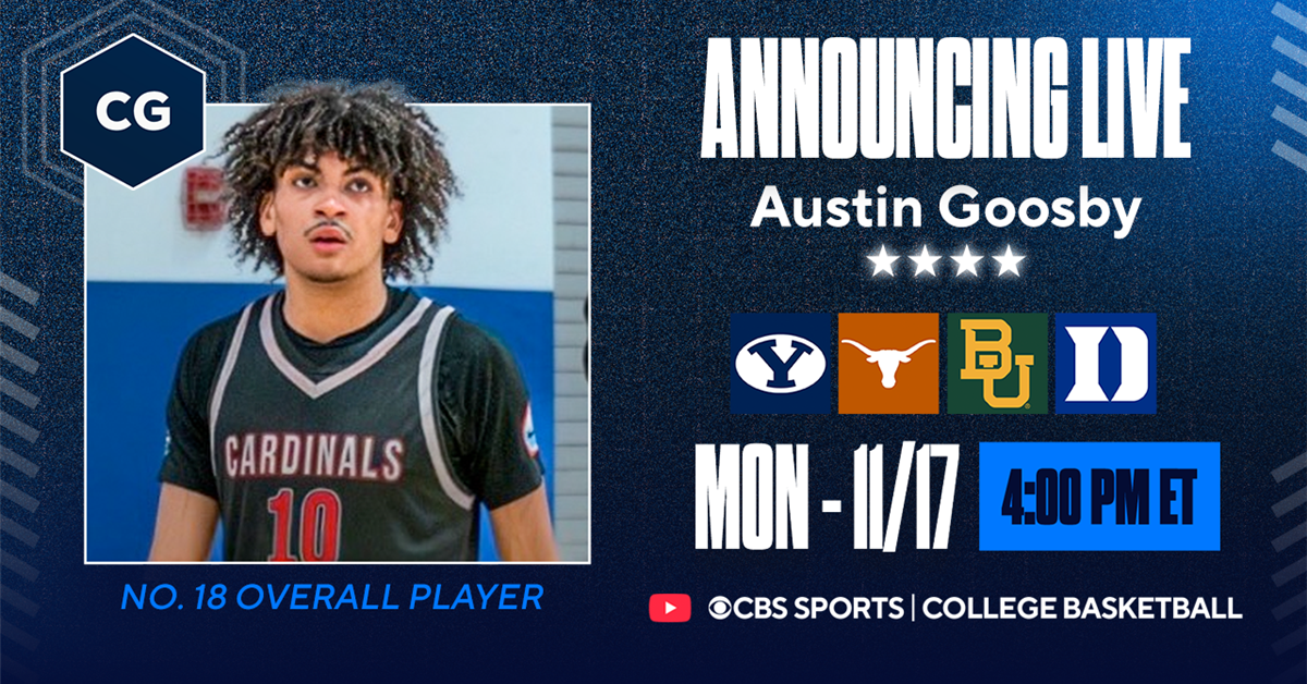 Top 25 recruit Austin Goosby set for commitment on CBS Sports