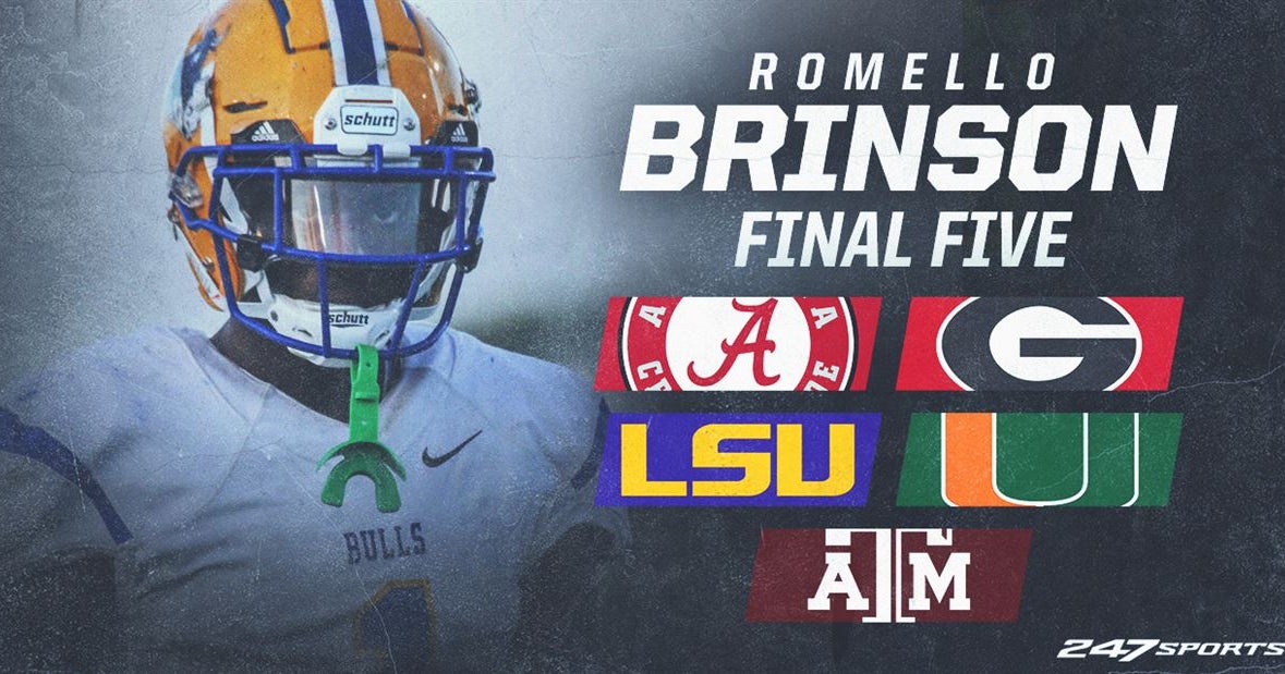 Top247 Wr Romello Brinson Names Final Five