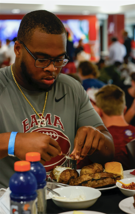 For Alabama football: Steak and beans and championship rings