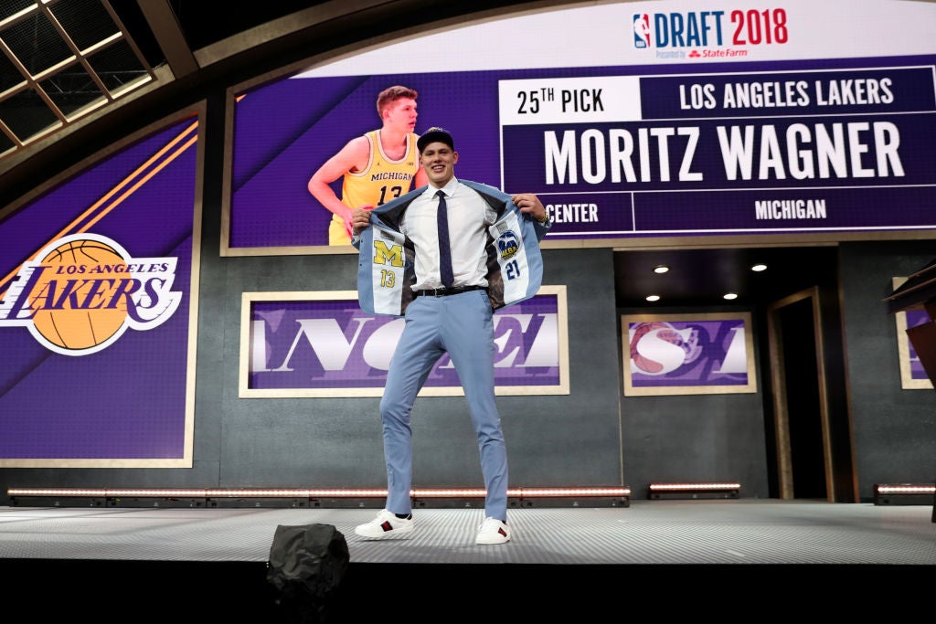 LA Lakers take Michigan Wolverines basketball Moe Mo Wagner NBA Draft