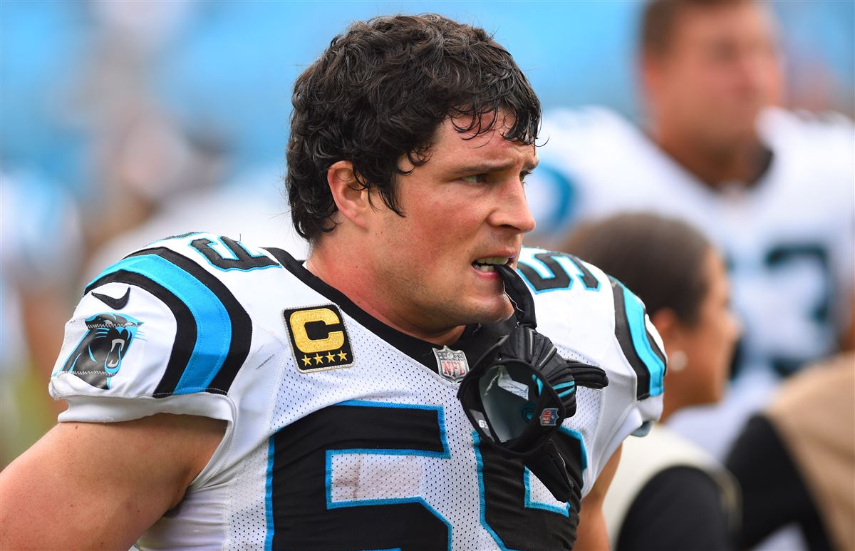 Hard-to-see experimental device Luke Kuechly wears on field might save his  brain