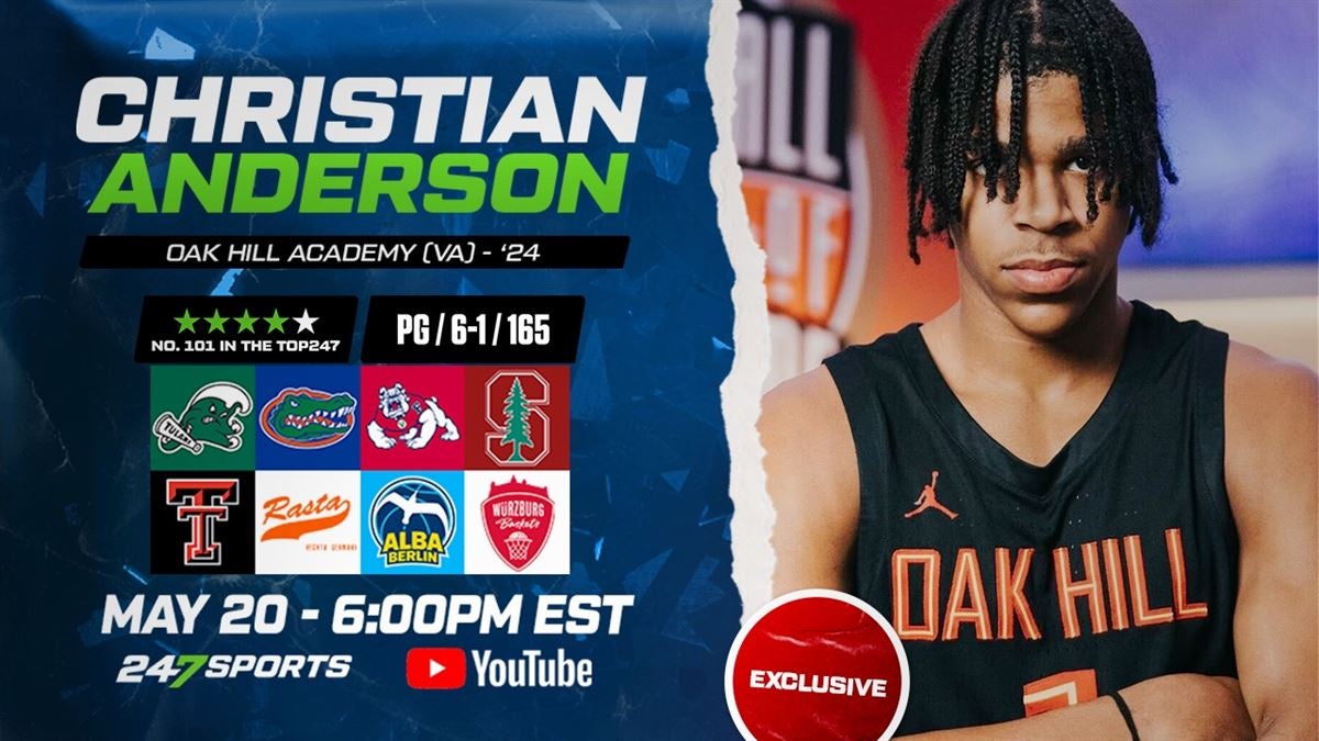 Four-star point guard Christian Anderson set to announce decision on Monday  night live on 247Sports
