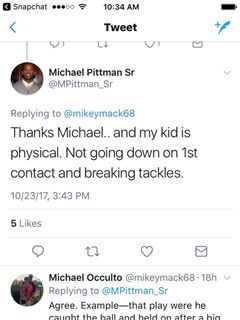 After father voices frustration over playing time, Michael Pittman