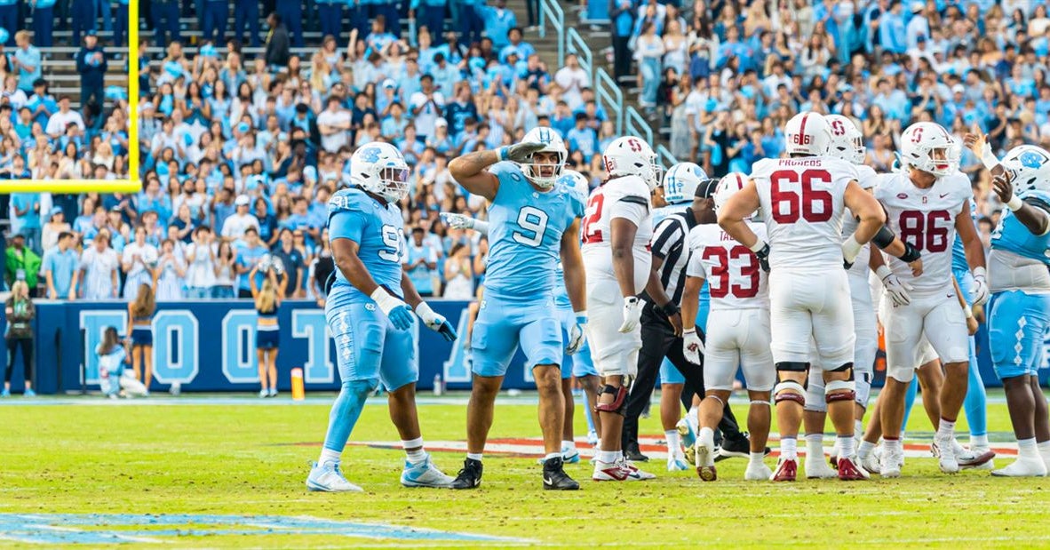 Melkart Abou Jaoude, Tyler Thompson Lead Relentless UNC Pass Rush in Win Over Stanford