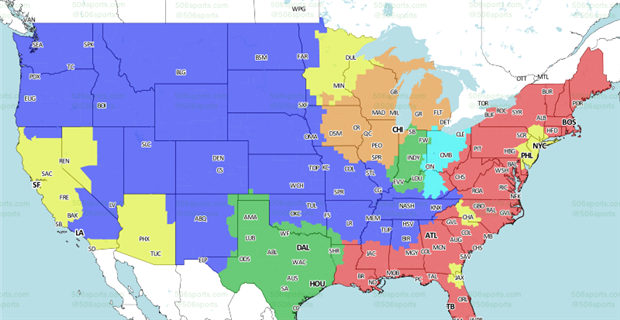 NFL Week 4 TV coverage maps