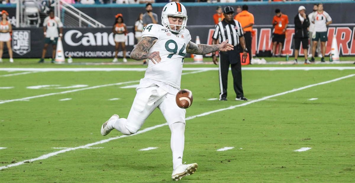 Miami punter Lou Hedley nominated for Ray Guy Award
