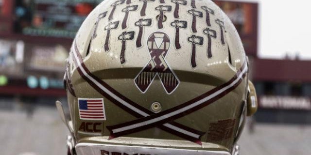 florida state football tomahawks helmet Healy Spear Decals with FSU's Tomahawk helmet stickers aren't