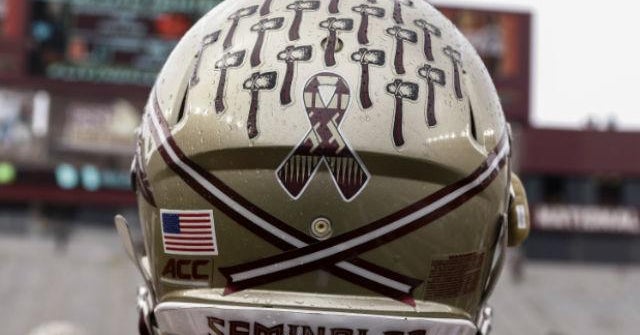 florida state football helmet Seminoles Riddell Pocket Pro Speed Style The helmet features a mini size Speed shell FSU's Tomahawk helmet stickers aren't