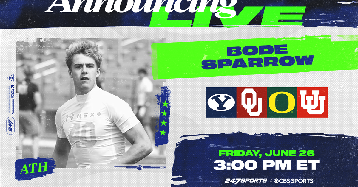 Elite athlete Bode Sparrow set to reveal commitment on CBS Sports College Football YouTube channel