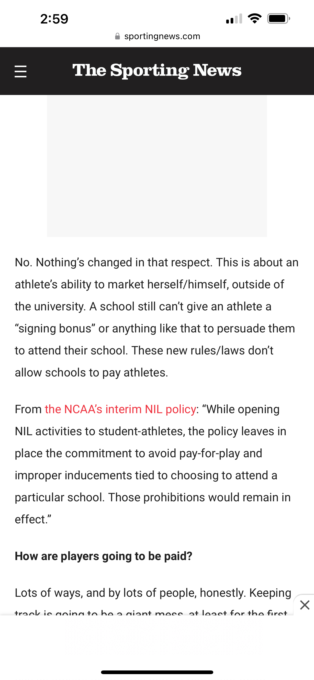 What rule prevents OSU from paying NIL?