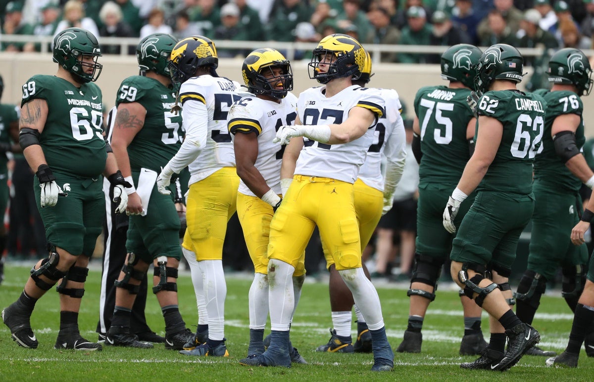 Michigan Wolverines #97 Aidan Hutchinson Yellow College Football