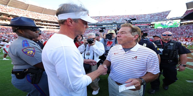 Mississippi State a tougher opponent than Ole Miss? Nick Saban makes his stance clear
