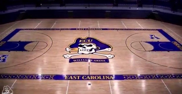 Minger Coliseum ECU reveals new Minges Coliseum court design