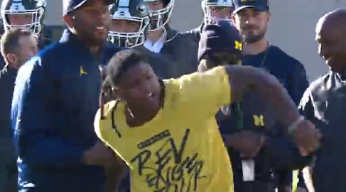 Devin Bush Jr. explains his pre-game stomp at MSU 