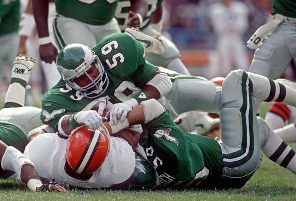 With Seth Joyner and Clyde Simmons - Philadelphia Eagles