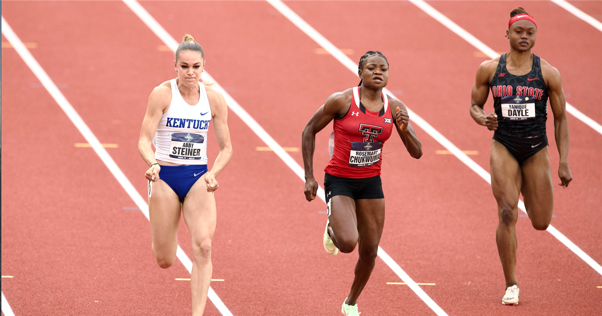 Watch UK's Abby Steiner ties NCAA women's 200m record