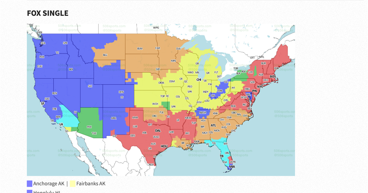 TV coverage map released for Vikings-Panthers