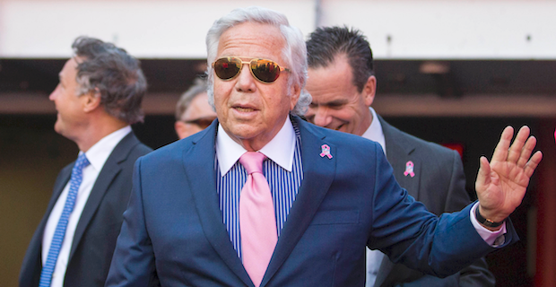 Robert Kraft is rocking Super Bowl ring cufflinks  New england patriots  merchandise, New england patriots, Patriots fans